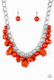 Paparazzi "Gorgeously Globetrotter" Orange Necklace & Earring Set Paparazzi Jewelry