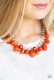 Paparazzi "Gorgeously Globetrotter" Orange Necklace & Earring Set Paparazzi Jewelry