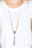 Paparazzi VINTAGE VAULT "Soul Quest" Orange Necklace & Earring Set Paparazzi Jewelry