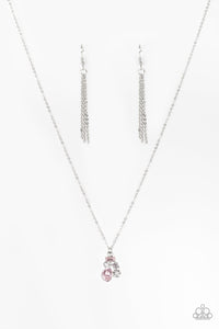 Paparazzi VINTAGE VAULT "Time To Be Timeless" Pink Necklace & Earring Set Paparazzi Jewelry