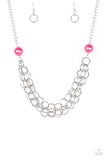 Paparazzi VINTAGE VAULT "Daring Diva" Pink Necklace & Earning Set Paparazzi Jewelry