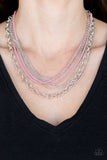 Paparazzi "Intensely Industrial" Pink Necklace & Earring Set Paparazzi Jewelry