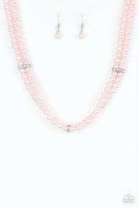 Paparazzi "Put On Your Party Dress" Pink Necklace & Earring Set Paparazzi Jewelry