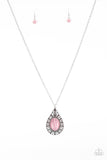 Paparazzi VINTAGE VAULT "Total Tranquility" Pink Necklace & Earring Set Paparazzi Jewelry