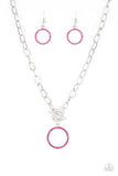 Paparazzi VINTAGE VAULT "All In Favor" Pink Necklace & Earring Set Paparazzi Jewelry
