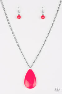 Paparazzi VINTAGE VAULT "So Pop-YOU-lar" Pink Necklace & Earring Set Paparazzi Jewelry