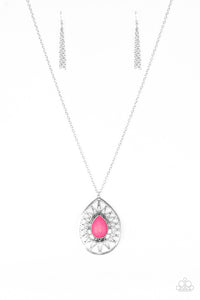 Paparazzi VINTAGE VAULT "Summer Sunbeam" Pink Necklace & Earring Set Paparazzi Jewelry