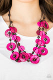 Paparazzi "Catalina Coastin" Pink Necklace & Earring Set Paparazzi Jewelry