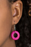 Paparazzi VINTAGE VAULT "Waikiki Winds" Pink Necklace & Earring Set Paparazzi Jewelry