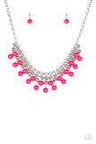 Paparazzi VINTAGE VAULT "Friday Night Fringe" Pink Necklace & Earring Set Paparazzi Jewelry