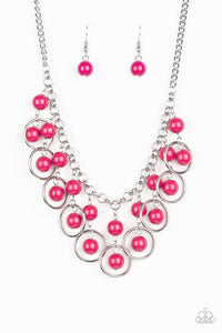 Paparazzi VINTAGE VAULT "Really Rococo" Pink Necklace & Earring Set Paparazzi Jewelry