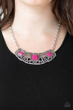 Paparazzi "Feeling Inde-PENDANT" Pink Necklace & Earring Set Paparazzi Jewelry