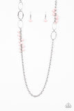 Paparazzi VINTAGE VAULT "Flirty Foxtrot" Pink Necklace & Earring Set Paparazzi Jewelry