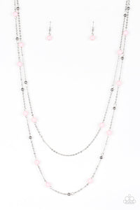 Paparazzi "Beach Party Pageant" Pink Necklace & Earring Set Paparazzi Jewelry