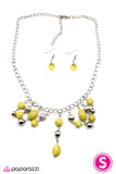 Paparazzi "Pebble For Your Thoughts? - Yellow" necklace Paparazzi Jewelry