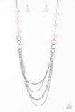 Paparazzi VINTAGE VAULT "Vividly Vivid" Pink Necklace & Earring Set Paparazzi Jewelry