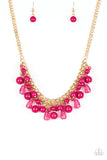 Paparazzi VINTAGE VAULT "Tour de Trendsetter" Pink Necklace & Earring Set Paparazzi Jewelry