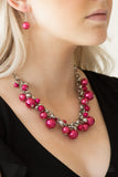 Paparazzi VINTAGE VAULT "The Upstater" Pink Necklace & Earring Set Paparazzi Jewelry