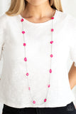 Paparazzi "Glassy Glamorous" Pink Necklace & Earring Set Paparazzi Jewelry