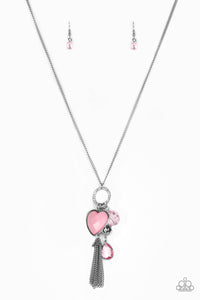 Paparazzi "Haute Heartbreaker" Pink Necklace & Earring Set Paparazzi Jewelry
