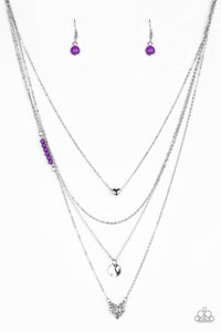 Paparazzi VINTAGE VAULT "Gypsy Heart" Purple Necklace & Earring Set Paparazzi Jewelry