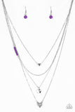 Paparazzi VINTAGE VAULT "Gypsy Heart" Purple Necklace & Earring Set Paparazzi Jewelry