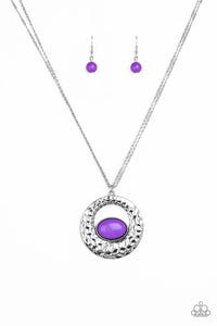 Paparazzi VINTAGE VAULT "Viva Vivacious" Purple Necklace & Earring Set Paparazzi Jewelry