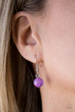 Paparazzi VINTAGE VAULT "Trending Tropicana" Purple Necklace & Earring Set Paparazzi Jewelry
