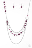 Paparazzi VINTAGE VAULT "Party Dress Princess" Purple Necklace & Earring Set Paparazzi Jewelry