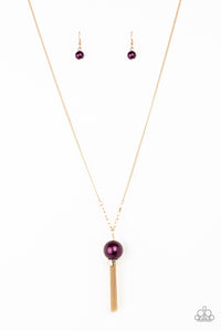 Paparazzi VINTAGE VAULT "Belle of the BALLROOM" Purple Necklace & Earring Set Paparazzi Jewelry