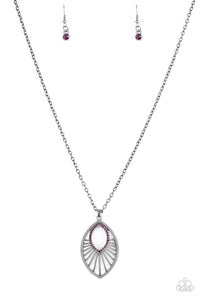 Paparazzi VINTAGE VAULT "Court Couture" Purple Necklace & Earring Set Paparazzi Jewelry