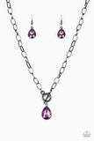 Paparazzi "So Sorority" Purple Necklace & Earring Set Paparazzi Jewelry