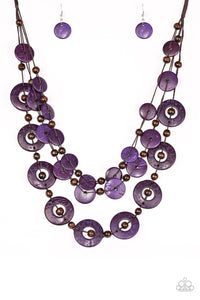 Paparazzi "Catalina Coastin" Purple Necklace & Earring Set Paparazzi Jewelry