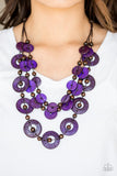 Paparazzi "Catalina Coastin" Purple Necklace & Earring Set Paparazzi Jewelry