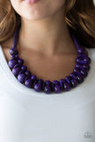 Paparazzi VINTAGE VAULT "Caribbean Cover Girl" Purple Necklace & Earring Set Paparazzi Jewelry