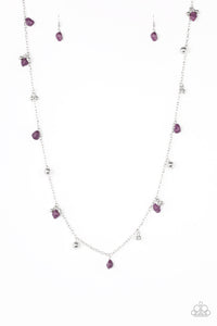 Paparazzi "Both Feet On The Ground" Purple Necklace & Earring Set Paparazzi Jewelry