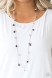 Paparazzi "Both Feet On The Ground" Purple Necklace & Earring Set Paparazzi Jewelry