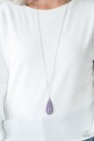 Paparazzi VINTAGE VAULT "Tiki Tease" Purple Necklace & Earring Set Paparazzi Jewelry