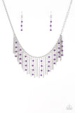 Paparazzi VINTAGE VAULT "Harlem Hideaway" Purple Necklace & Earring Set Paparazzi Jewelry
