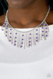 Paparazzi VINTAGE VAULT "Harlem Hideaway" Purple Necklace & Earring Set Paparazzi Jewelry