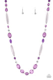 Paparazzi VINTAGE VAULT "Quite Quintessence" Purple Necklace & Earring Set Paparazzi Jewelry
