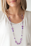 Paparazzi VINTAGE VAULT "Quite Quintessence" Purple Necklace & Earring Set Paparazzi Jewelry
