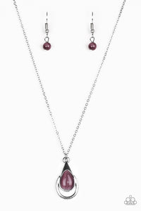 Paparazzi VINTAGE VAULT "Just Drop It!" Purple Necklace & Earring Set Paparazzi Jewelry