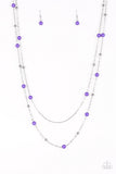 Paparazzi VINTAGE VAULT "Beach Party Pageant" Purple Necklace & Earring Set Paparazzi Jewelry