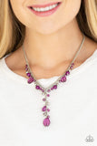 Paparazzi "Crystal Couture" Purple Necklace & Earring Set Paparazzi Jewelry