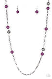 Paparazzi VINTAGE VAULT "Fashion Fad" Purple Necklace & Earring Set Paparazzi Jewelry