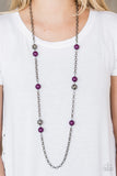 Paparazzi VINTAGE VAULT "Fashion Fad" Purple Necklace & Earring Set Paparazzi Jewelry