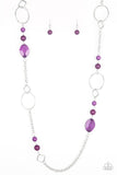 Paparazzi VINTAGE VAULT "Very Visionary" Purple Necklace & Earring Set Paparazzi Jewelry