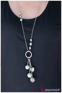 Paparazzi "Part Of The Movement" Green Necklace & Earring Set Paparazzi Jewelry