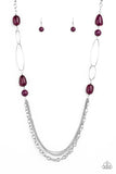 Paparazzi VINTAGE VAULT "Pleasant Promenade" Purple Necklace & Earring Set Paparazzi Jewelry